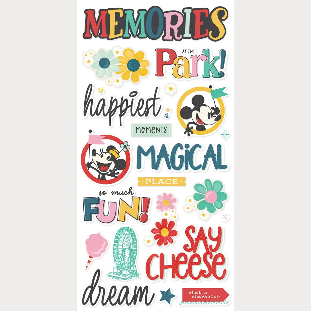 Simple Stories SAY CHEESE HAPPIEST PLACE Foam Stickers 48pc