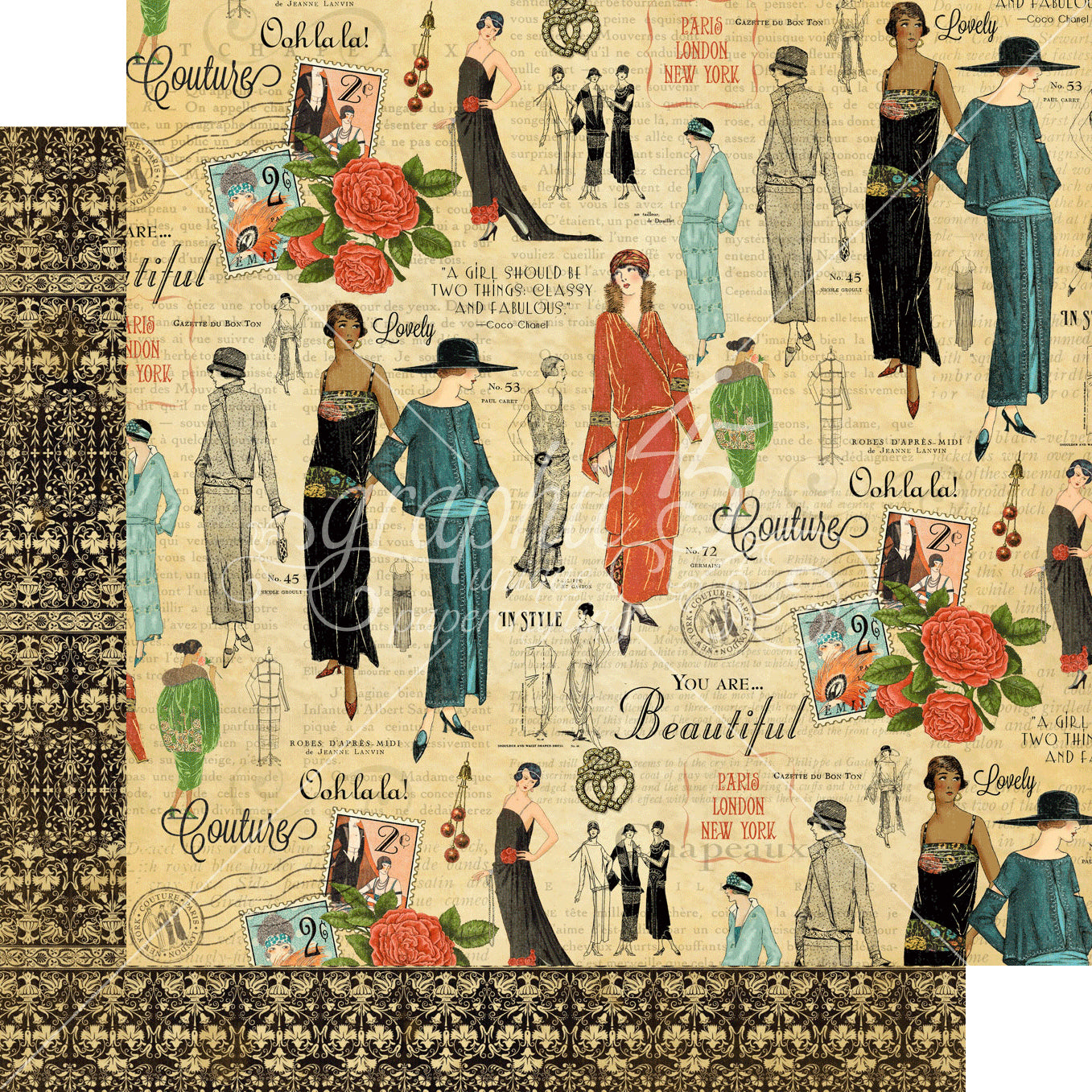 Graphic 45 COUTURE DELUXE COLLECTOR’S EDITION 12”X12” Scrapbook Set