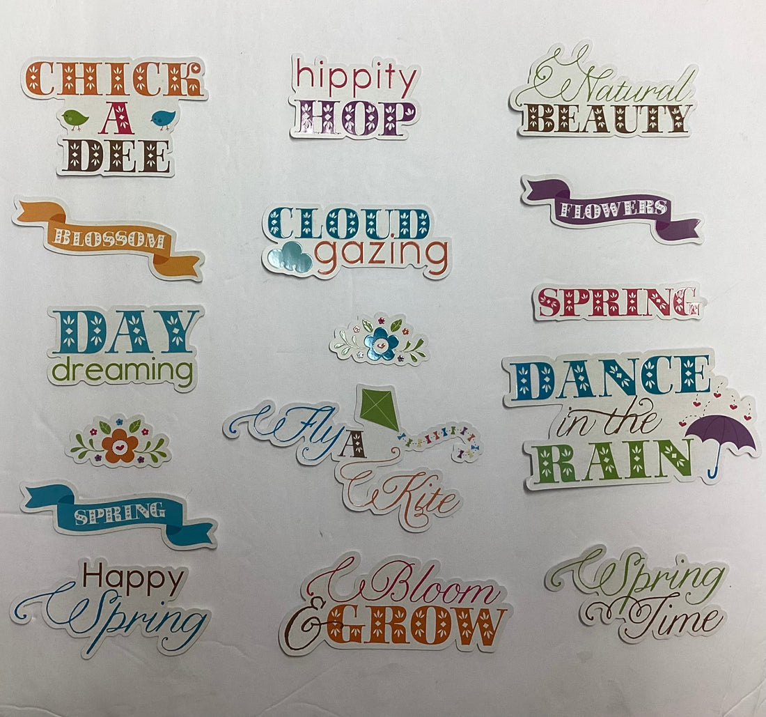 Imaginisce SPRING HIPPITY DIECUTS Die Cuts 16pc