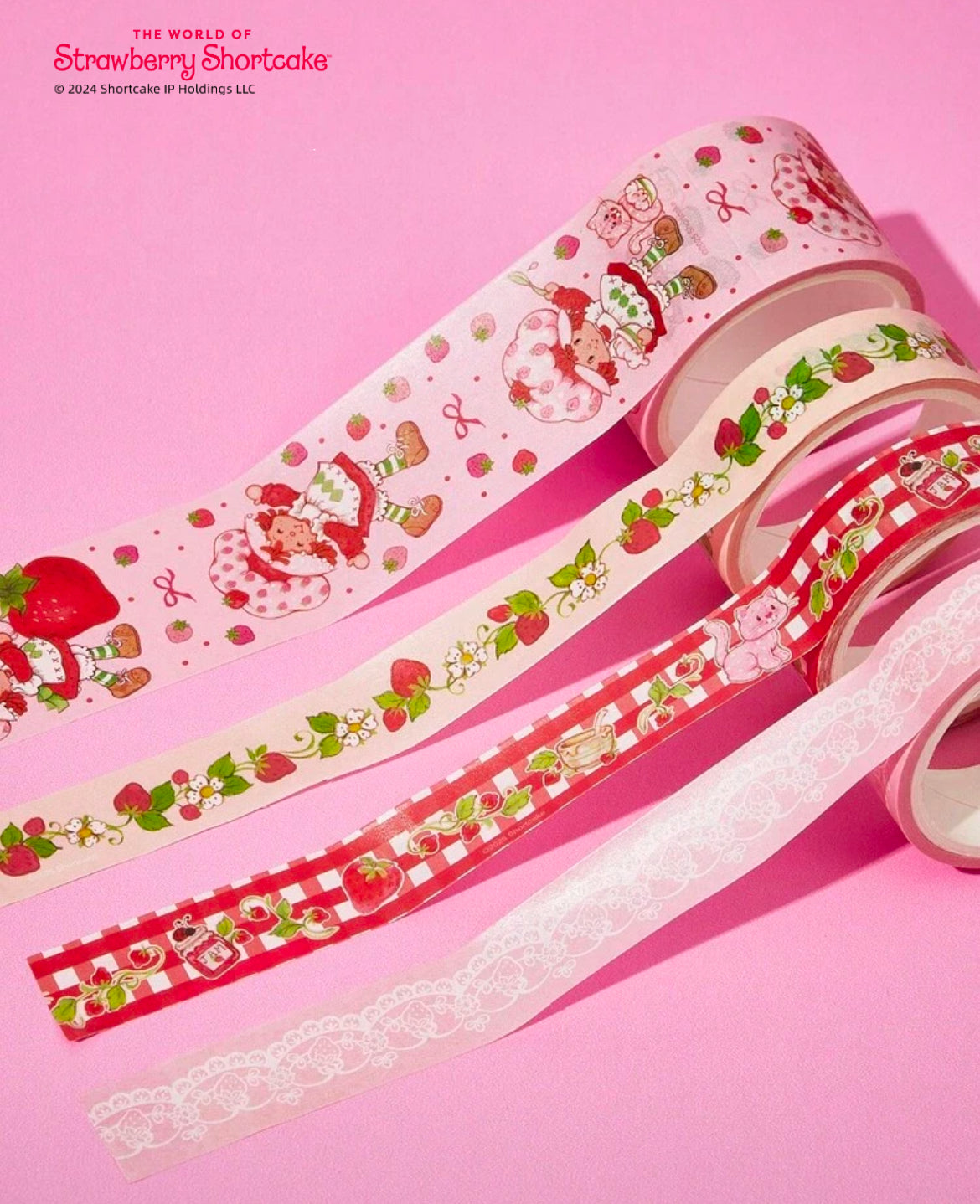 STRAWBERRY SHORTCAKE Washi Tape 4 Rolls 20yards