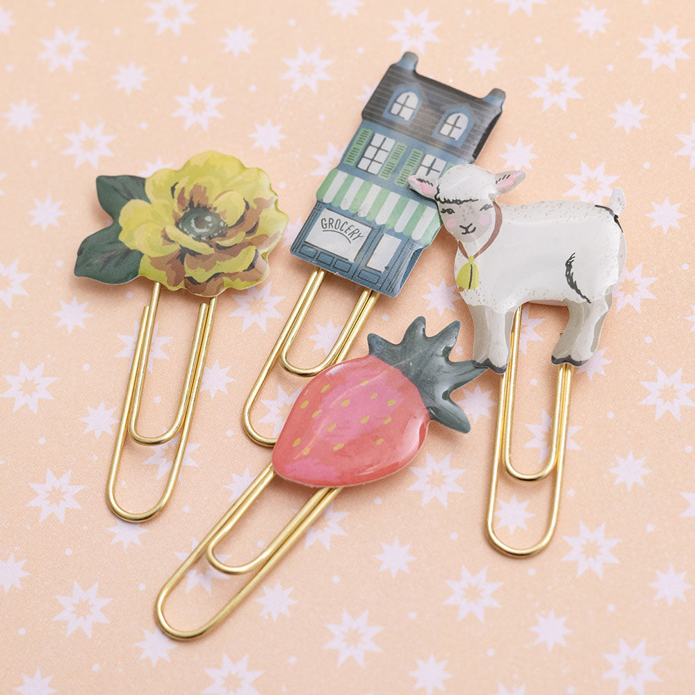 Maggie Holmes MARKET SQUARE Epoxy Paper Clips 9pc