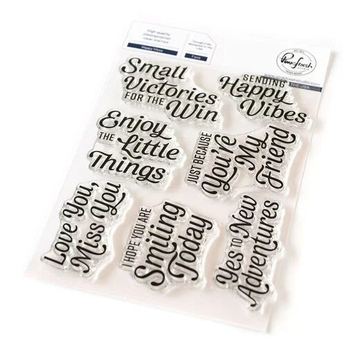 Pinkfresh Studio HAPPY VIBES Stamp & Die Set 14pcs