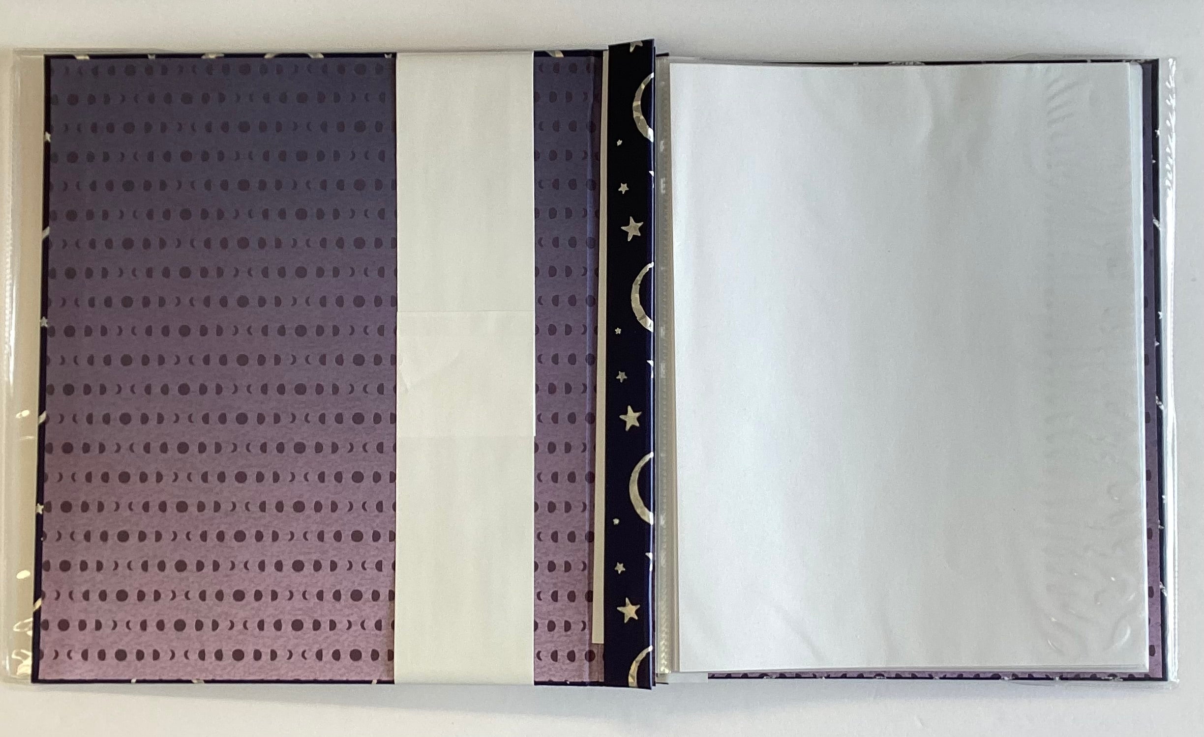 Postbound Album 8.5"X11” MOON & STARS Scrapbook Memory Album