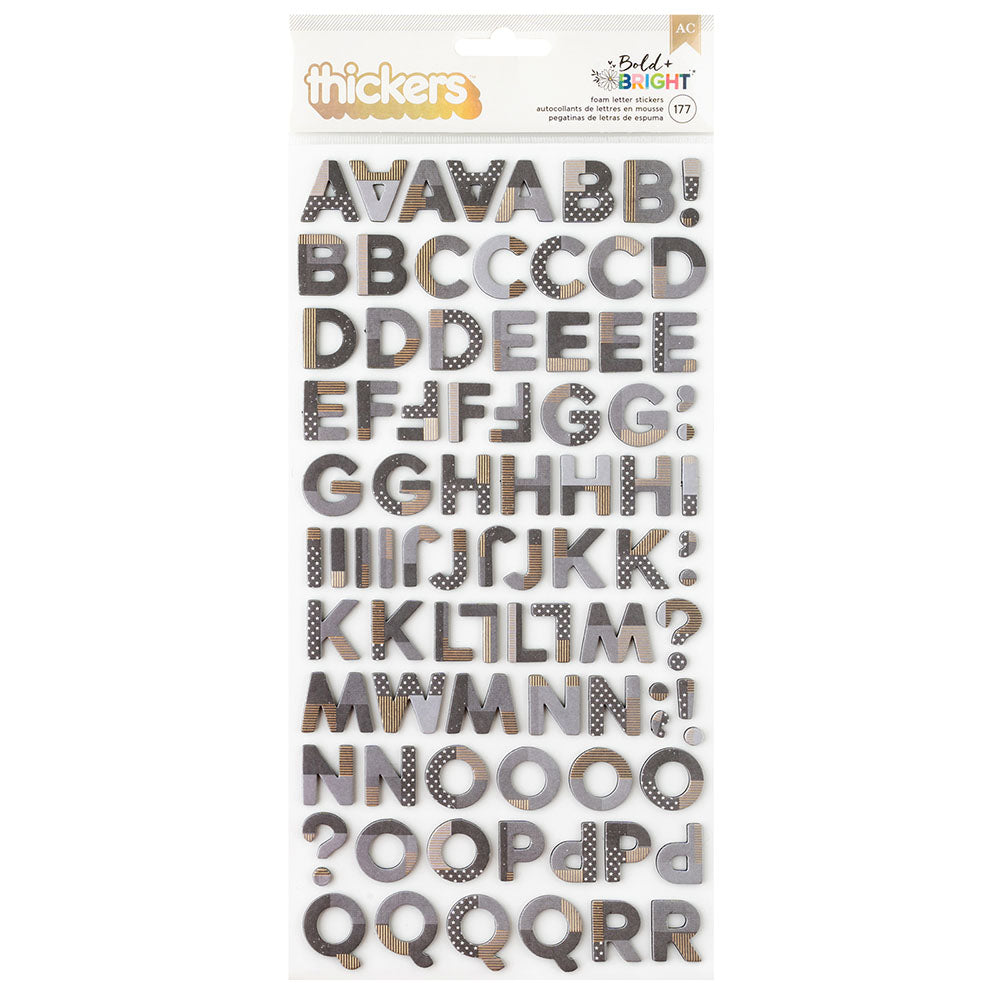 THICKERS Vicki Boutin BOLD & BRIGHT Foam Letter Stickers