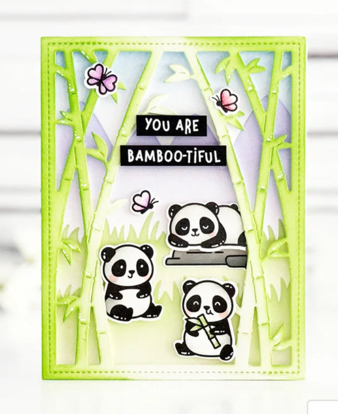 Lawn Fawn BAMBOO FOREST BACKDROP PORTRAIT Craft Dies
