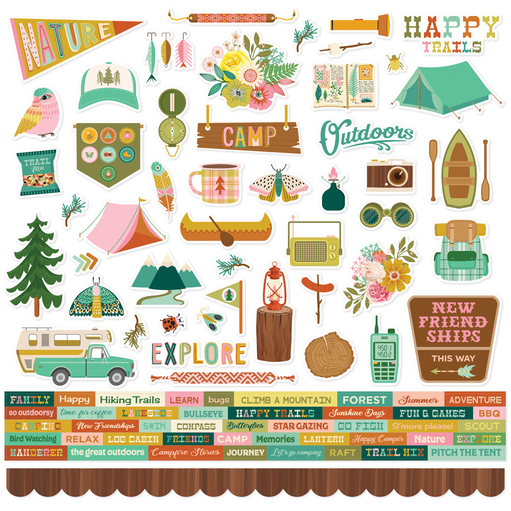 Simple Stories TRAIL MIX 12"X12" Collection Kit