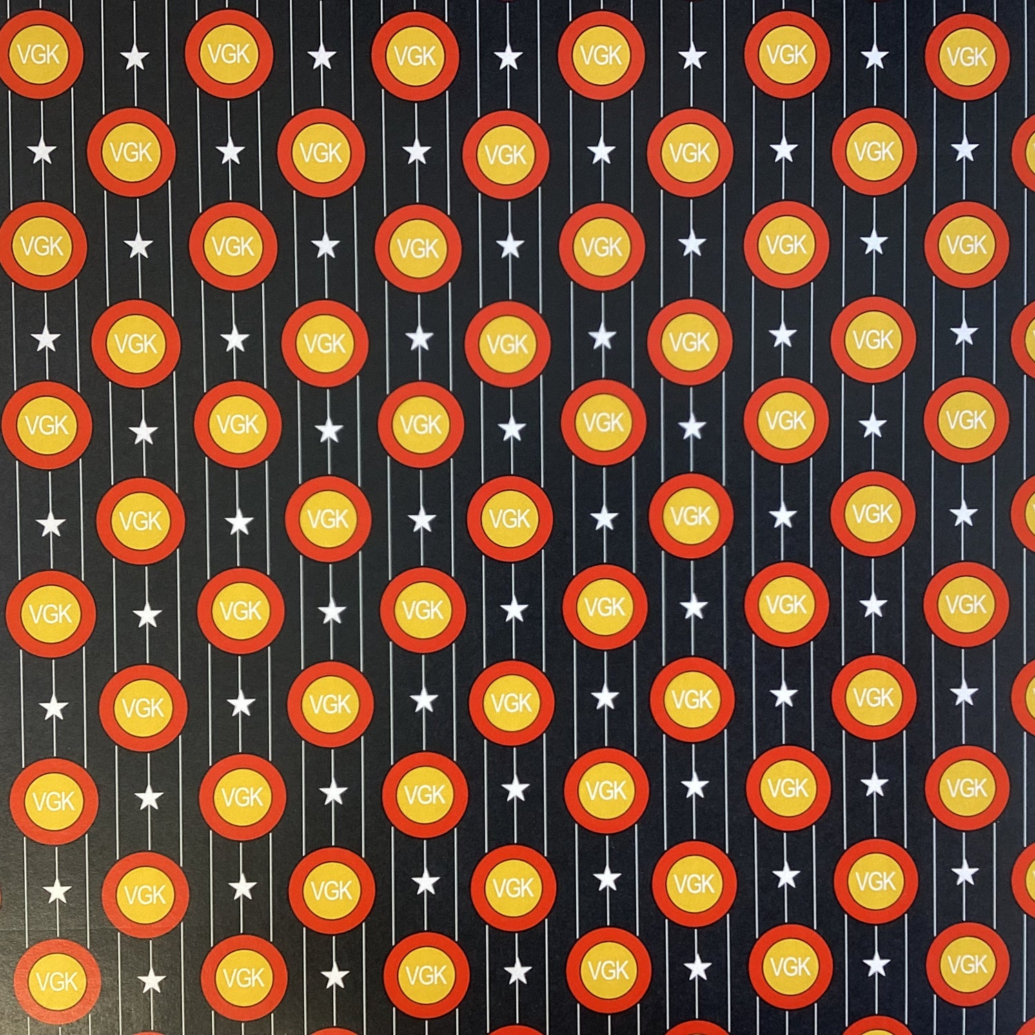 Scrapbook Customs STAR INITIALS VGK 12"X12" Scrapbook Paper