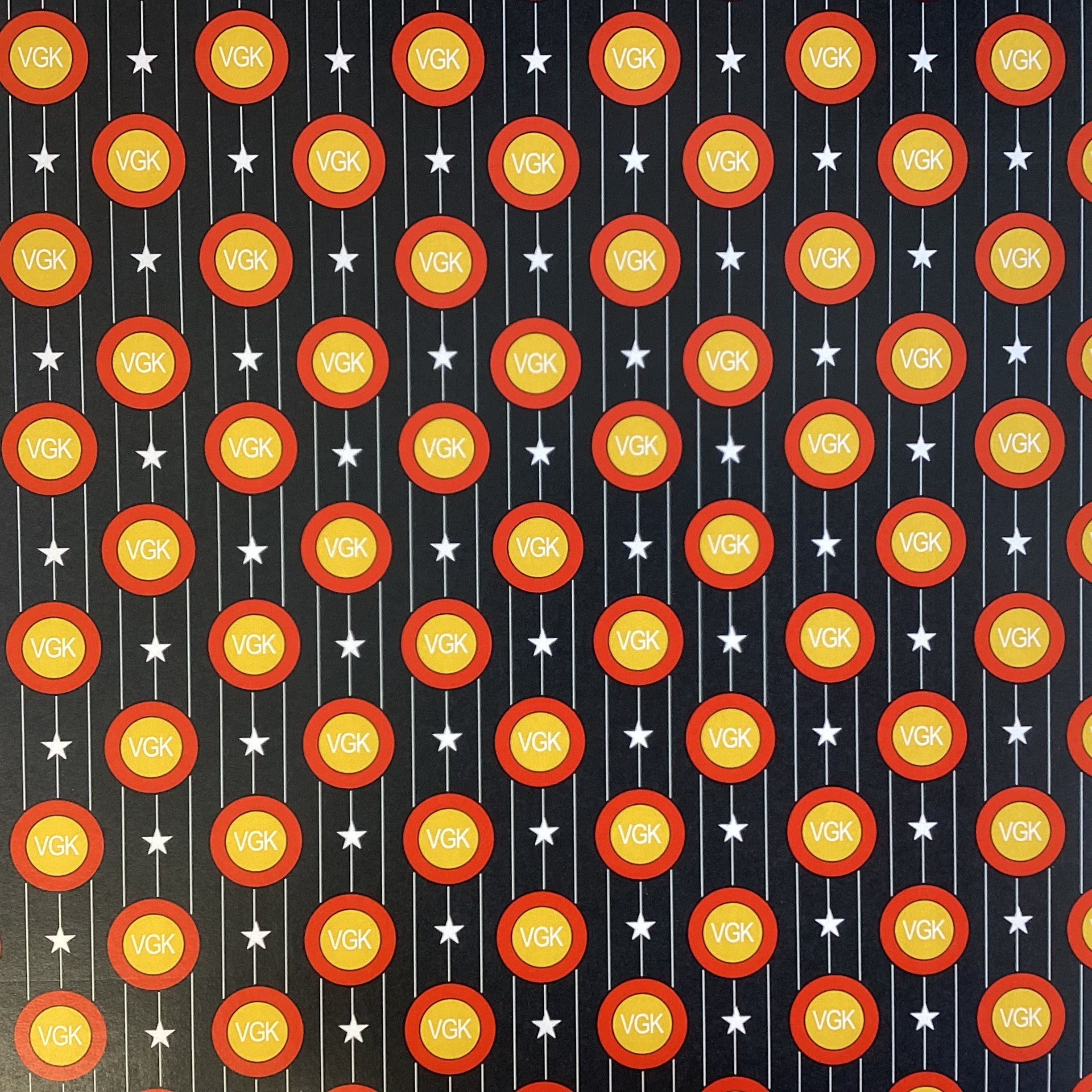 Scrapbook Customs STAR INITIALS VGK 12"X12" Scrapbook Paper