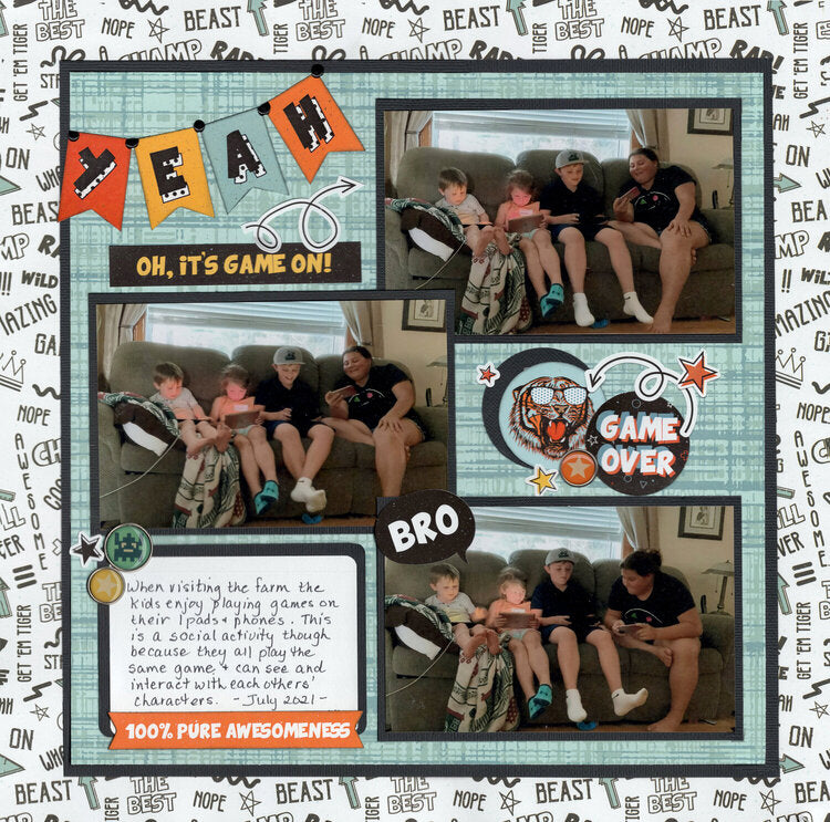 Photoplay BRO’S AMAZING 12X12 Element Stickers