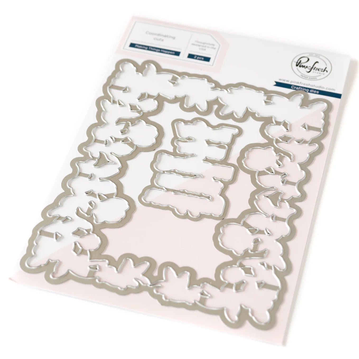 Pinkfresh Studio MAKING THINGS HAPPEN Stamp Stencel & Die Set 9pc