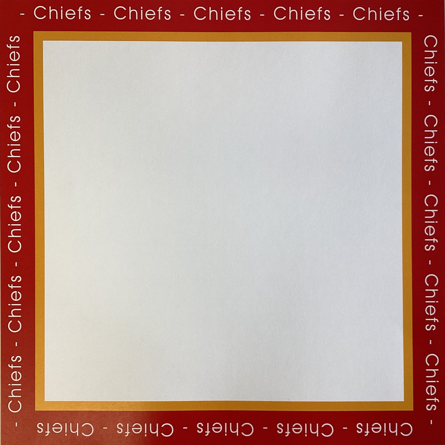 Scrapbooksrus CHIEFS FOOTBALL 12"X12" Scrapbook Paper Kit 12 Sheets