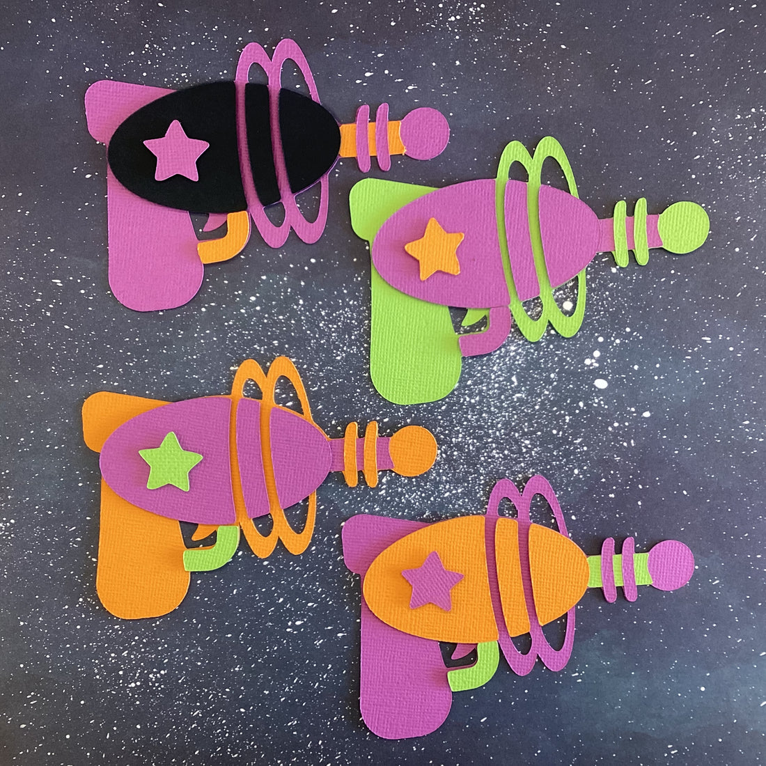 Alien SPACE LASER Gun 3D Die Cut Scrapbook Embellishment