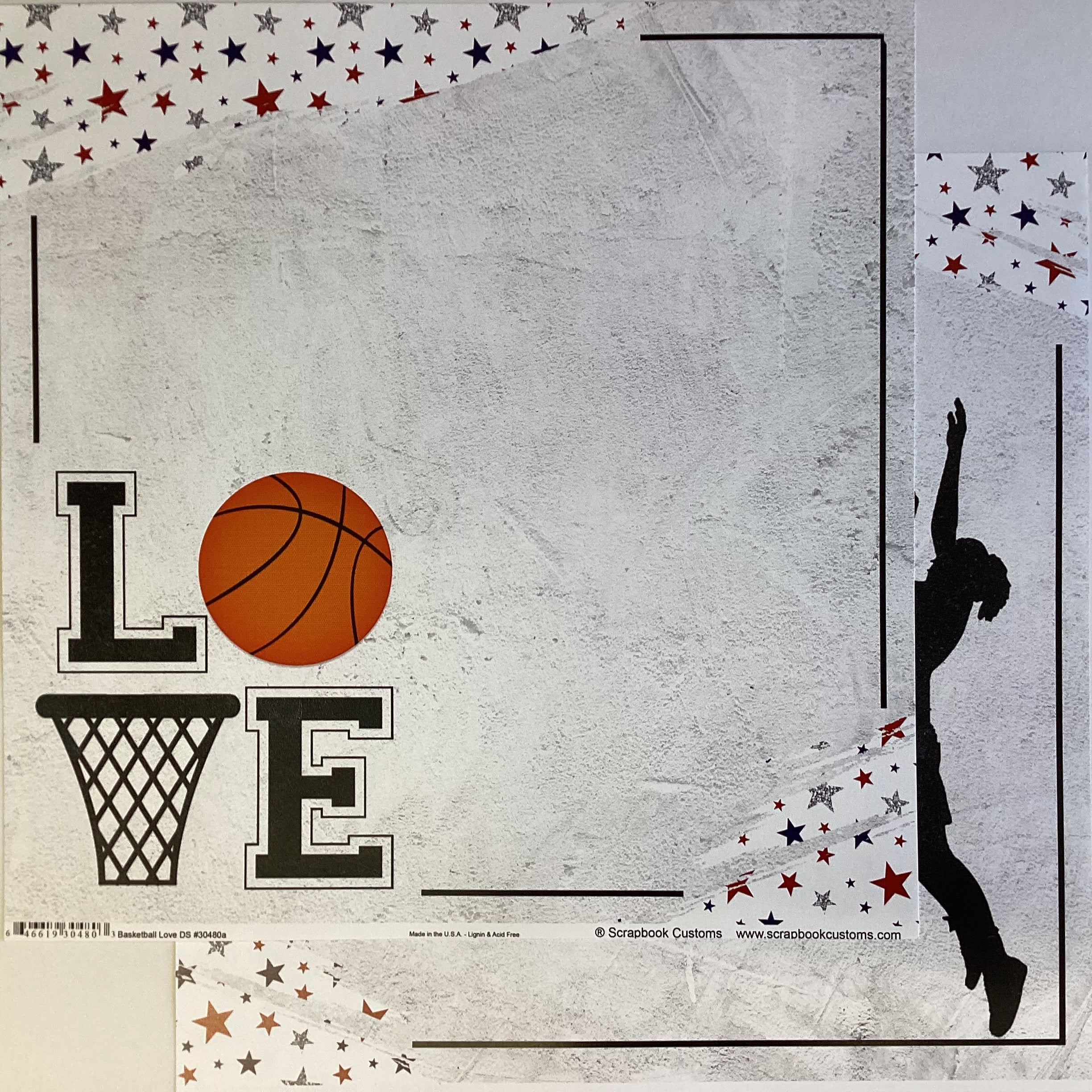 Scrapbooksrus GIRLS LOVE SPORTS 12”X12” Scrapbook Paper