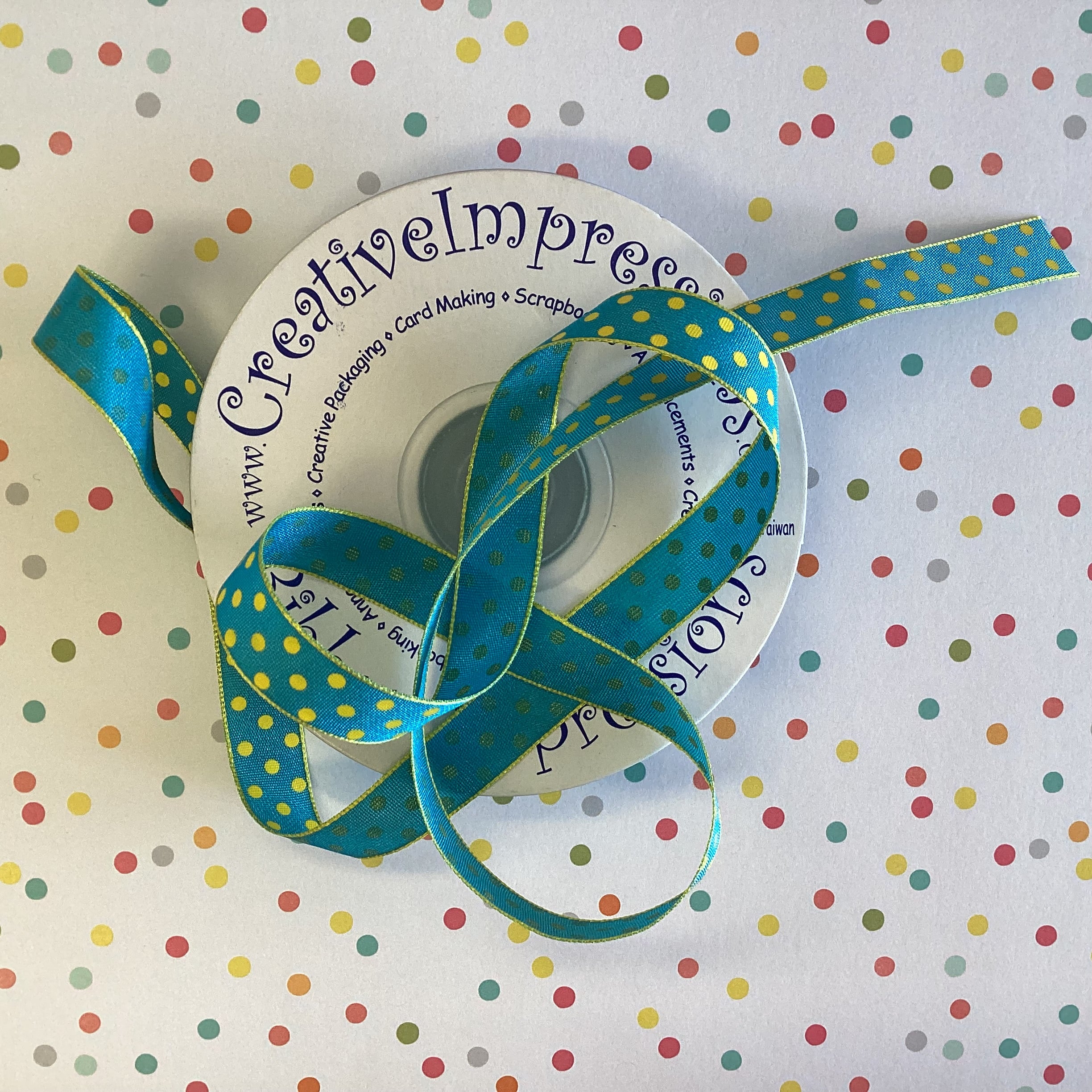 Creative 1/2" POLKA DOT RIBBON Trim 1 yard yd