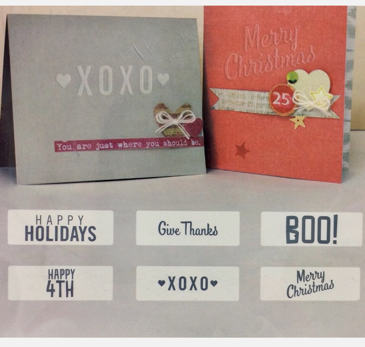 We R HOLIDAY EMBOSSING STRIPS 6 Folders