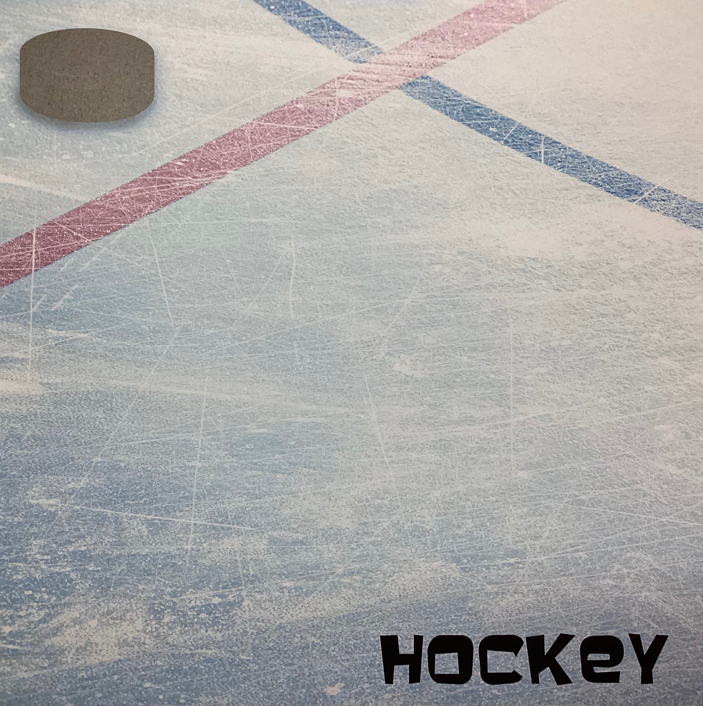 Scrapbook Customs HOCKEY ON ICE 12"X12" Scrapbook Paper