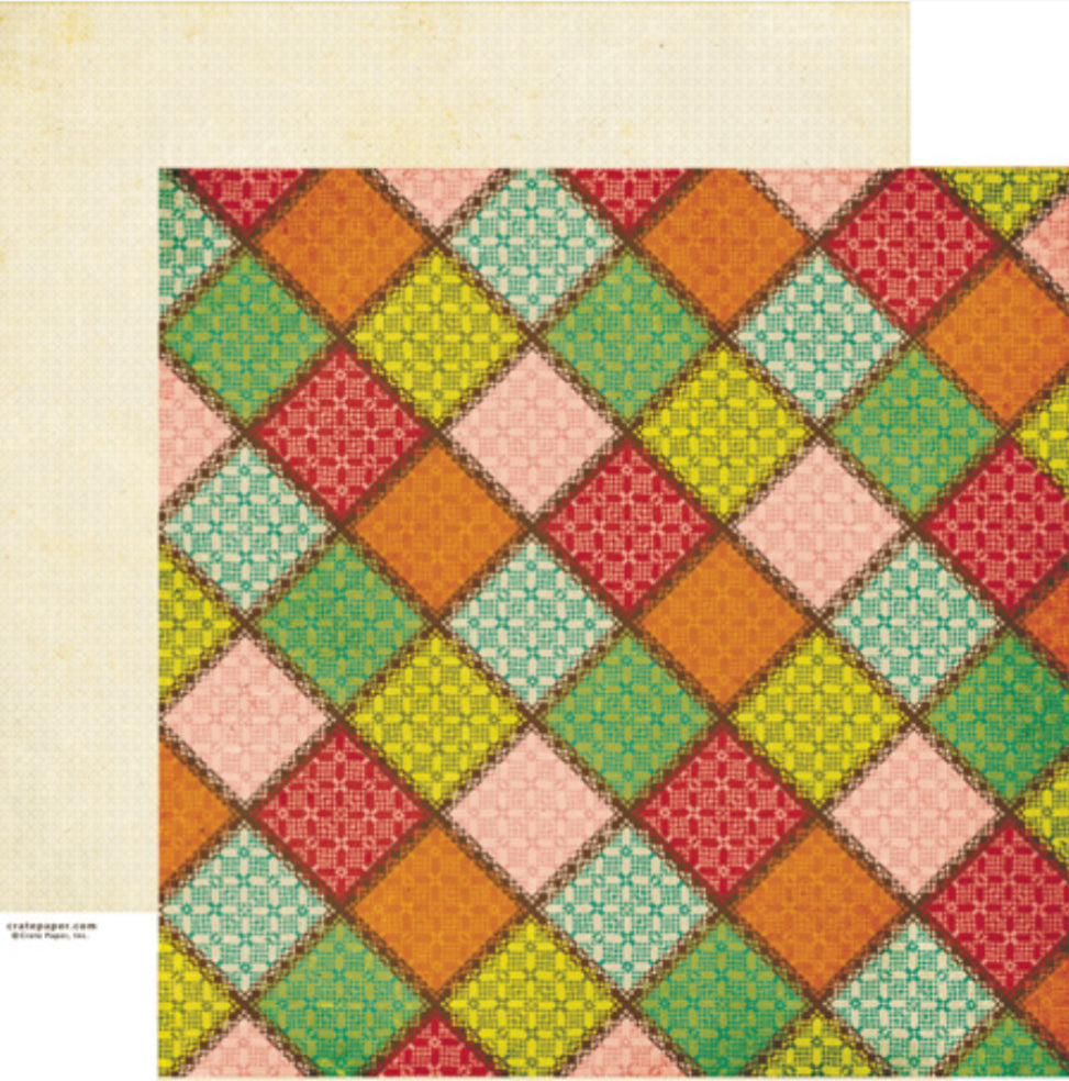 Crate Paper FARMHOUSE HOMEMADE 12X12 Scrapbook Paper