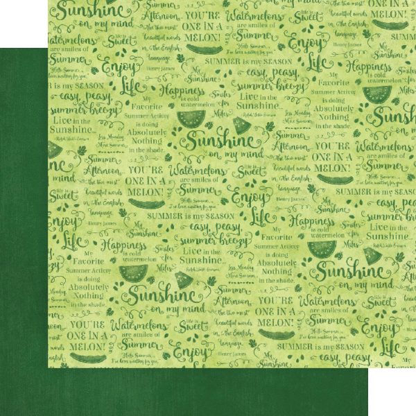 Graphic 45 SUNSHINE ON MY MIND 12X12 Patterns & Solids Pack