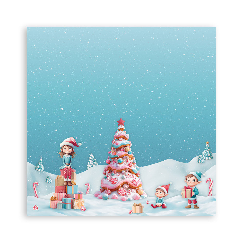 Stamperia Candy Christmas MAXI PAD 12"X12" Scrapbook Paper Pack