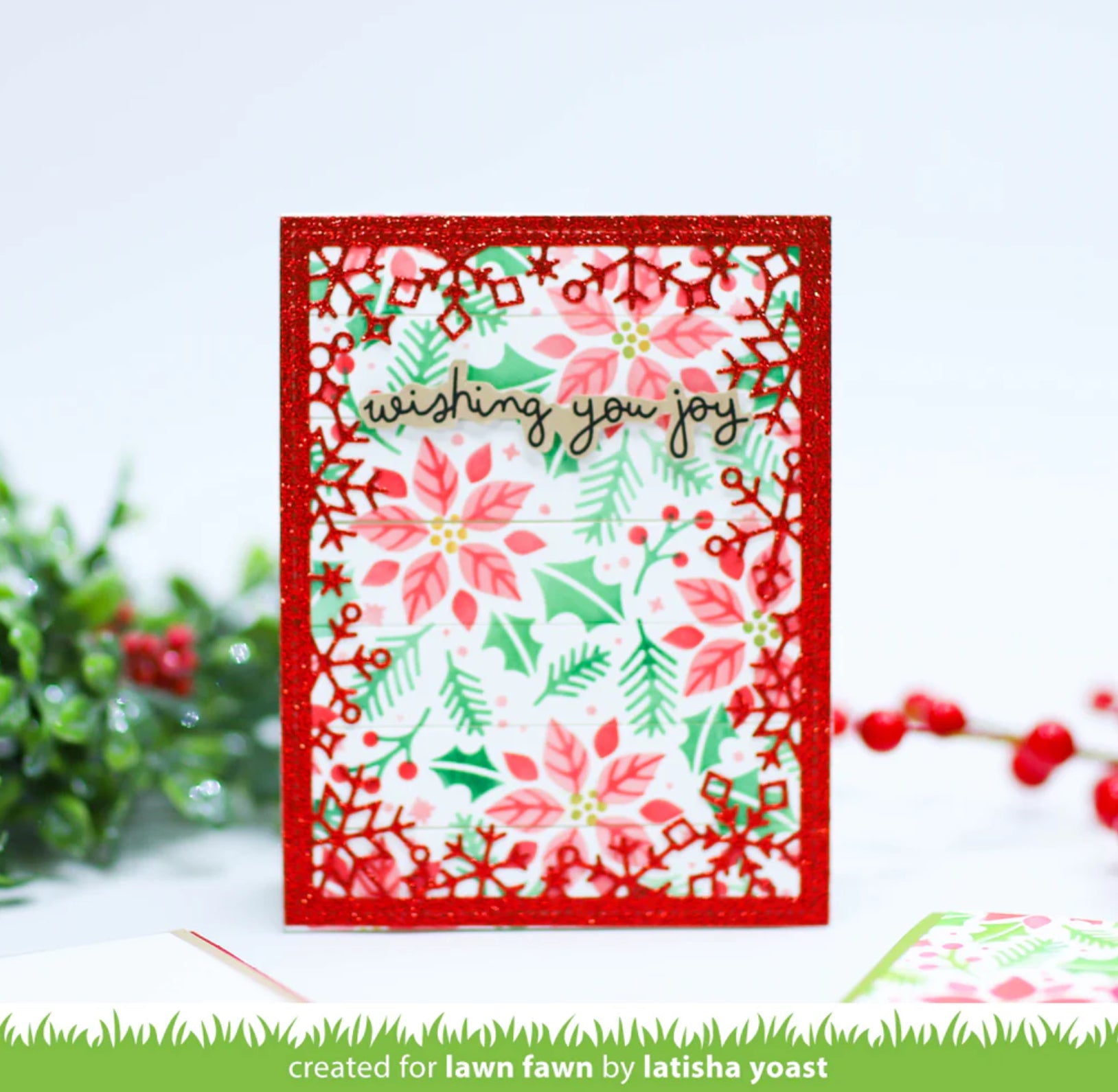 Lawn Fawn SCRIBBLED SENTIMENTS: WINTER Clear Stamps 5pc