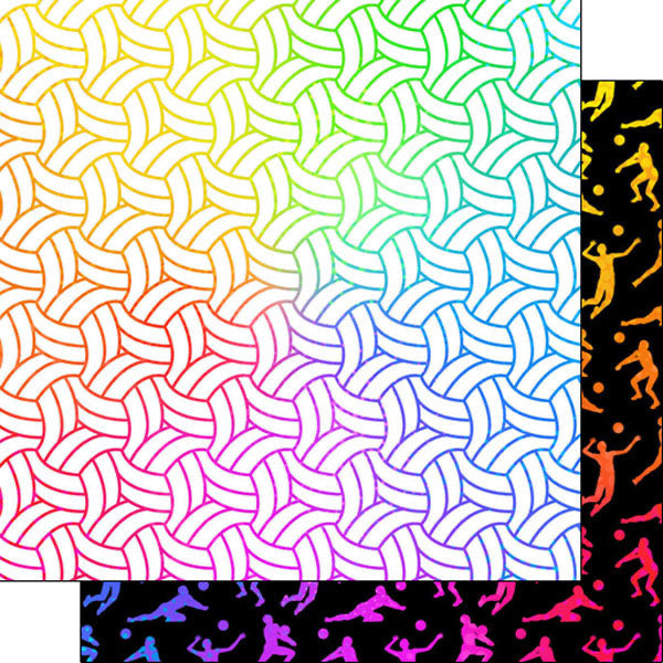 Scrapbook Customs VOLLEYBALL GO BIG KIT 12"X12" Paper 7pc