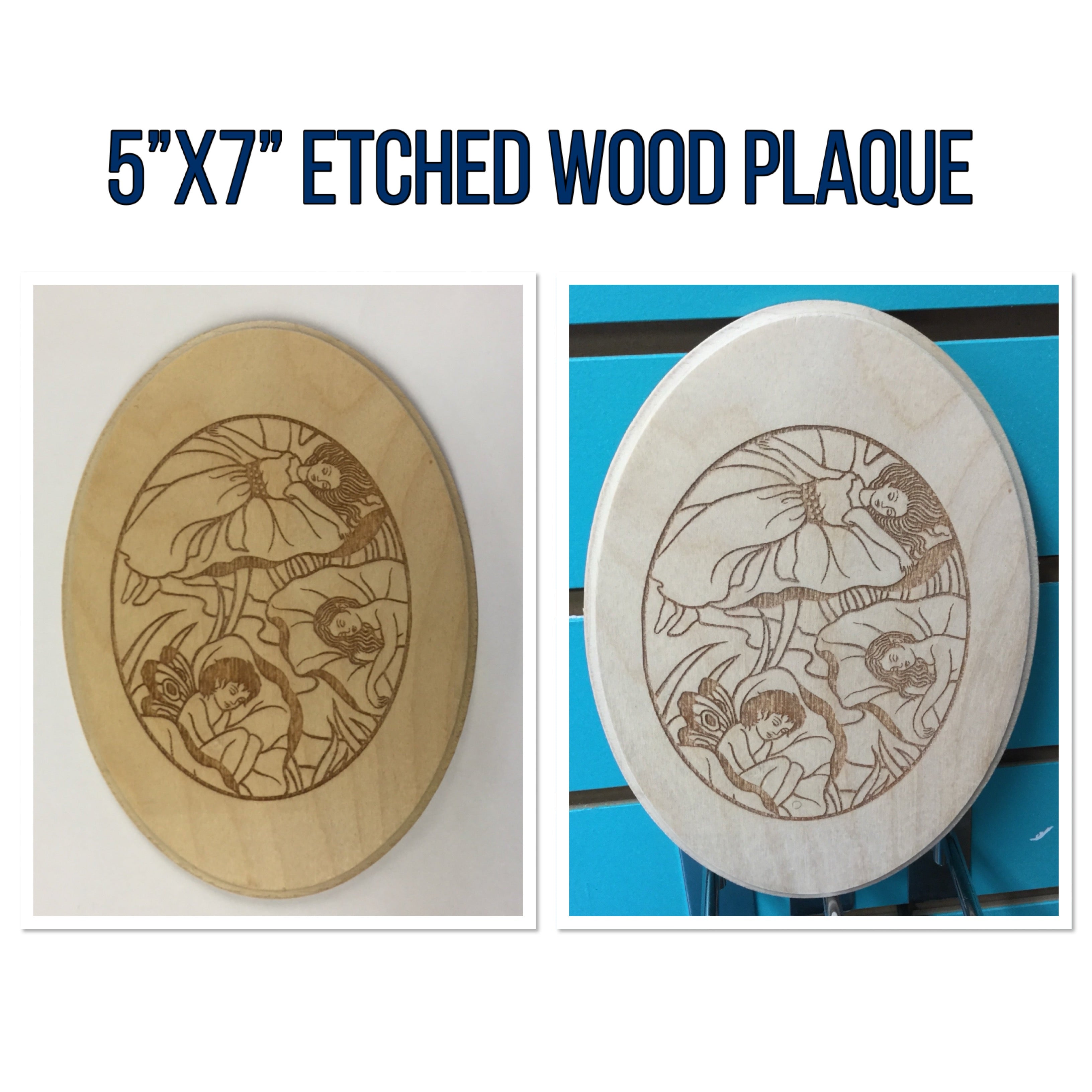 ETCHED WOOD PLAQUE Wall Art Sign Home Decor