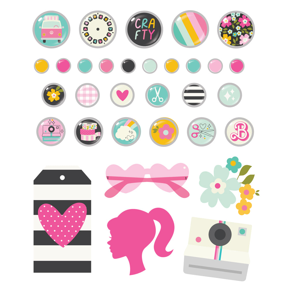 Simple Stories CRAFTY BABE Decorative Brads 32pc