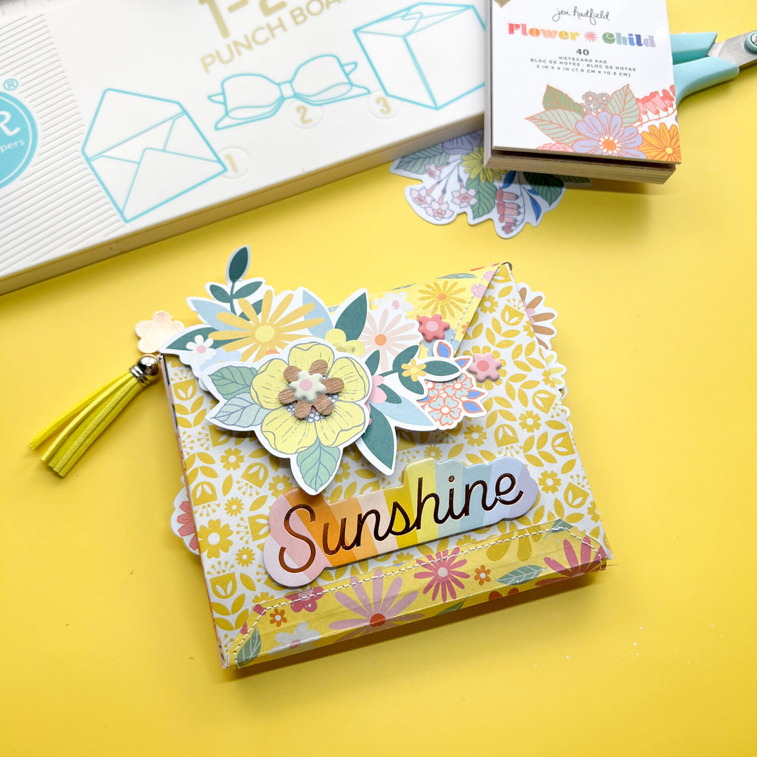 Jen Hadfield Flower Child FAR OUT 12”X12” Scrapbook Paper