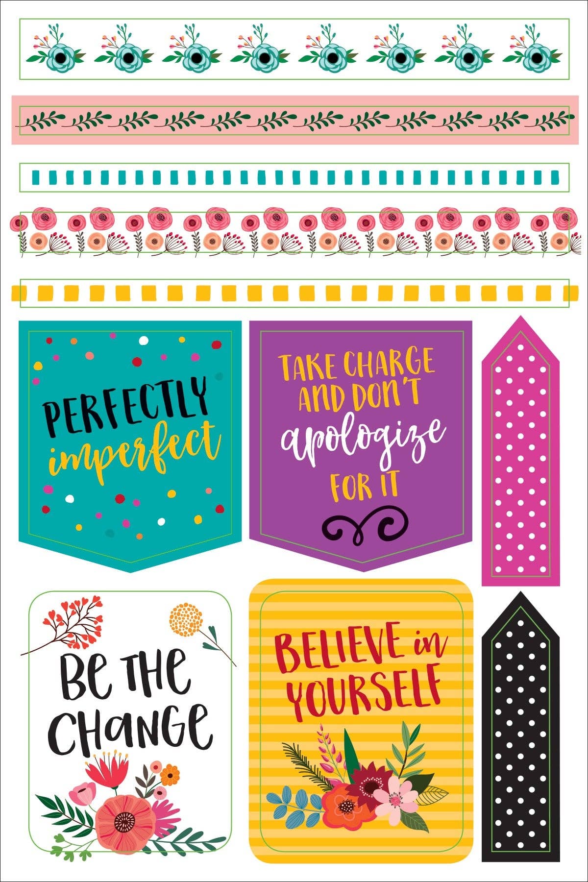 Peter Pauper Planner Stickers WAKE UP KICK ASS REPEAT Essentials