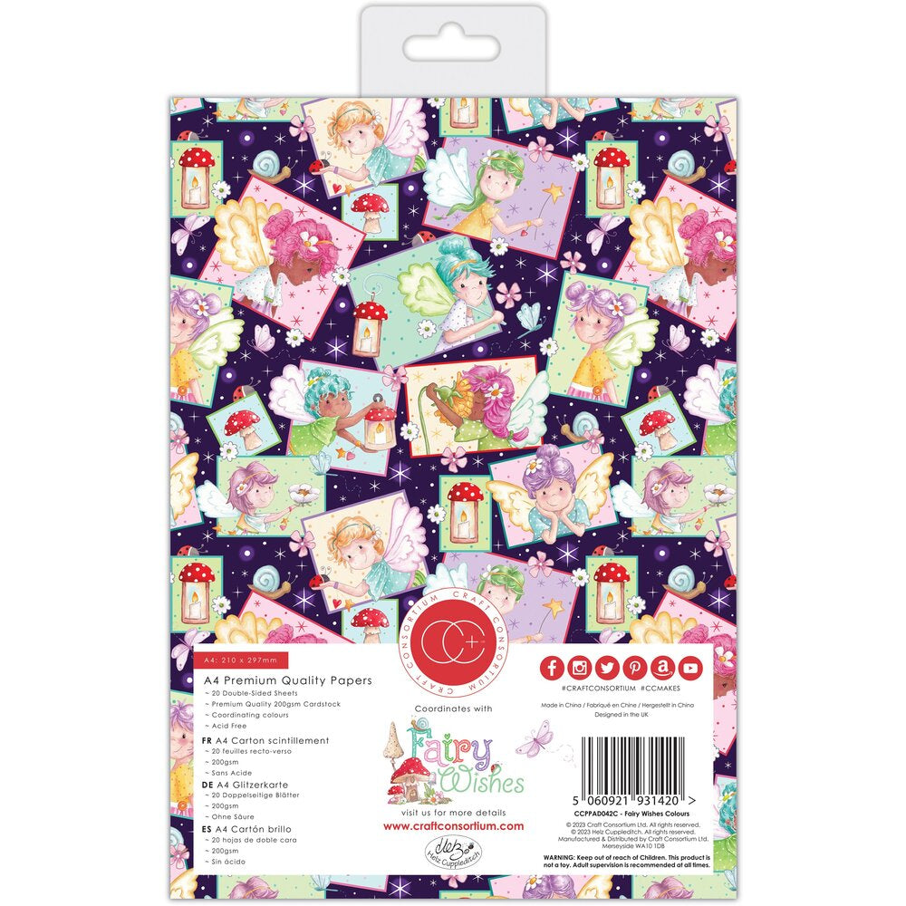 Craft Consortium FAIRY WISHES A4 Premium Quality Papers