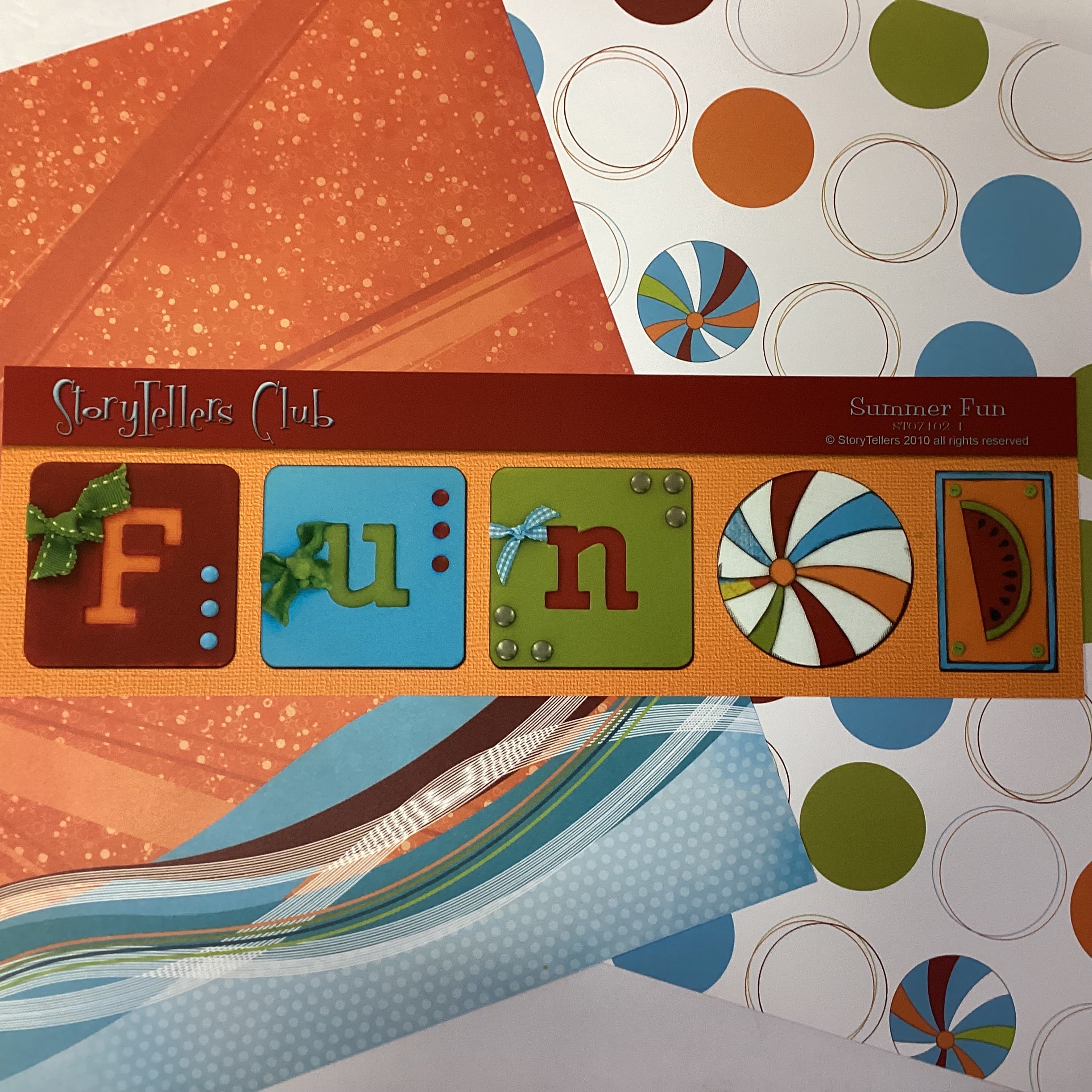 Storytellers SUMMER FUN KIT 12"X12" Scrapbook Paper & DieCuts 5pc