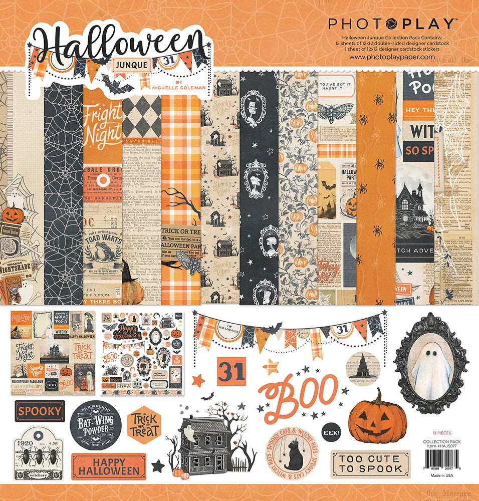 Photoplay HALLOWEEN JUNQUE 12"X12" Collection Pack