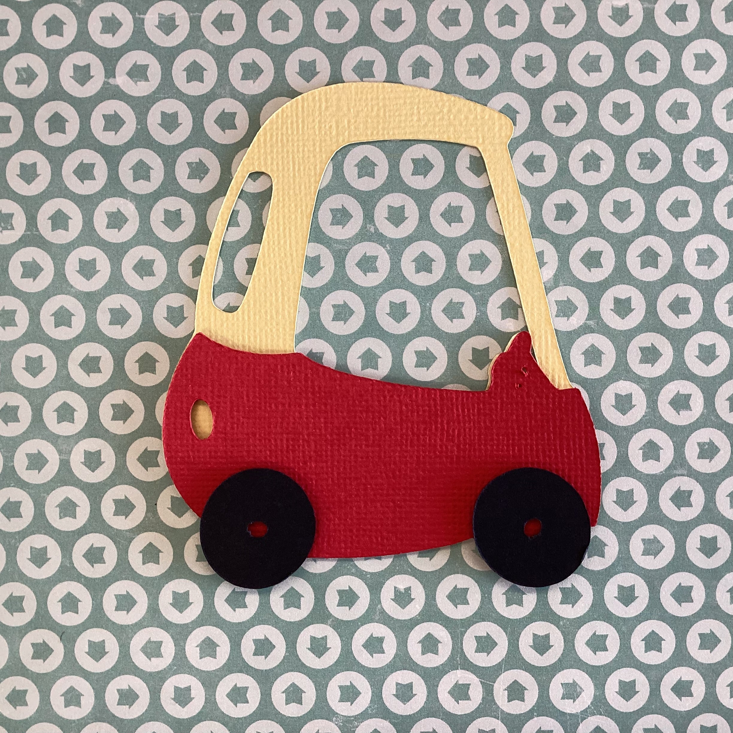 Toy Car COZY COUPE Custom Scrapbook Die Cut Embellishment