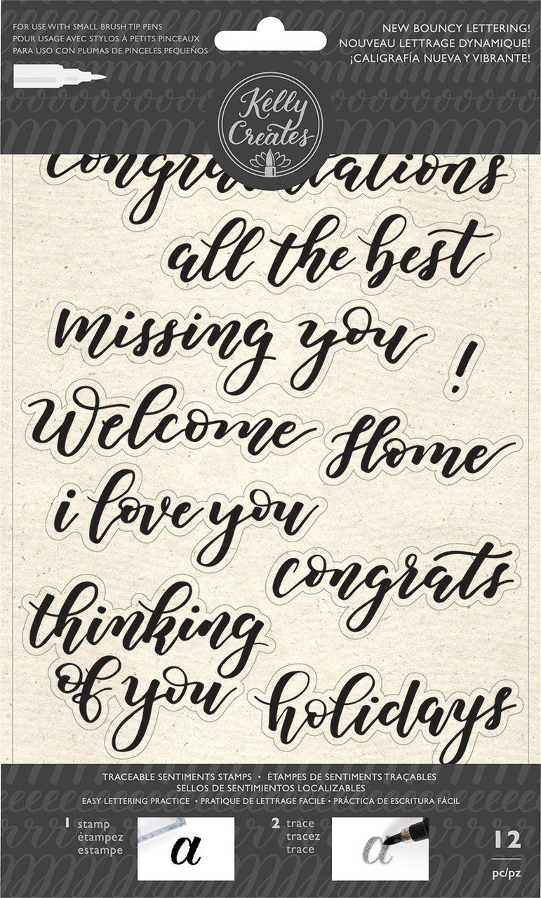 Kelly Creates TRACEABLE SENTIMENTS Stamps 12pc