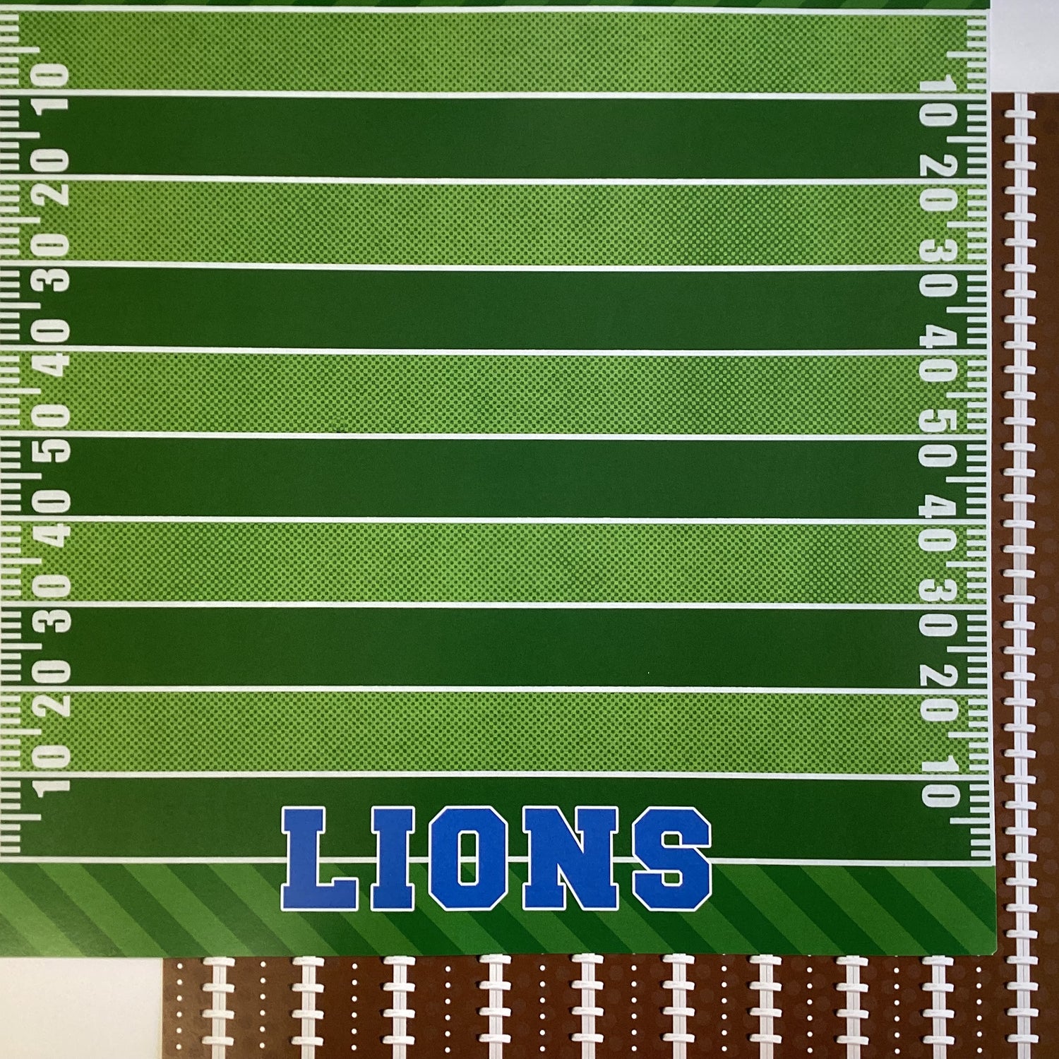 Scrapbooksrus LIONS FOOTBALL 12"X12" Scrapbook Paper Kit 12 Sheets
