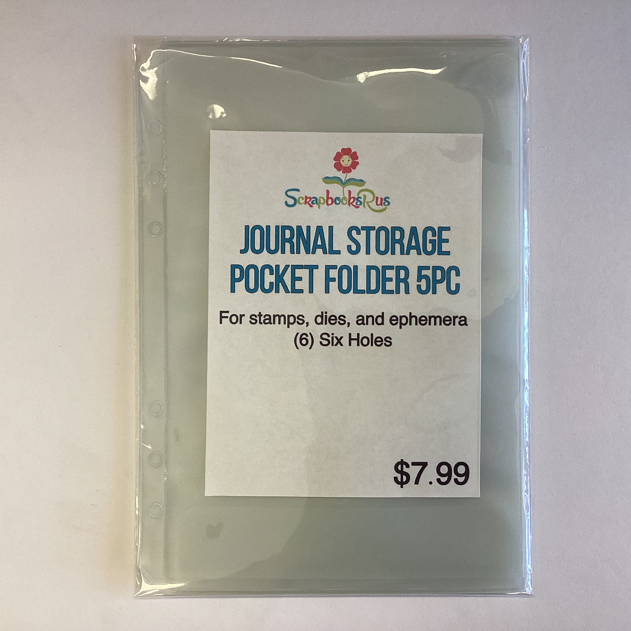 Scrapbooksrus JOURNAL STORAGE Six Hole Pocket Folder 5pc