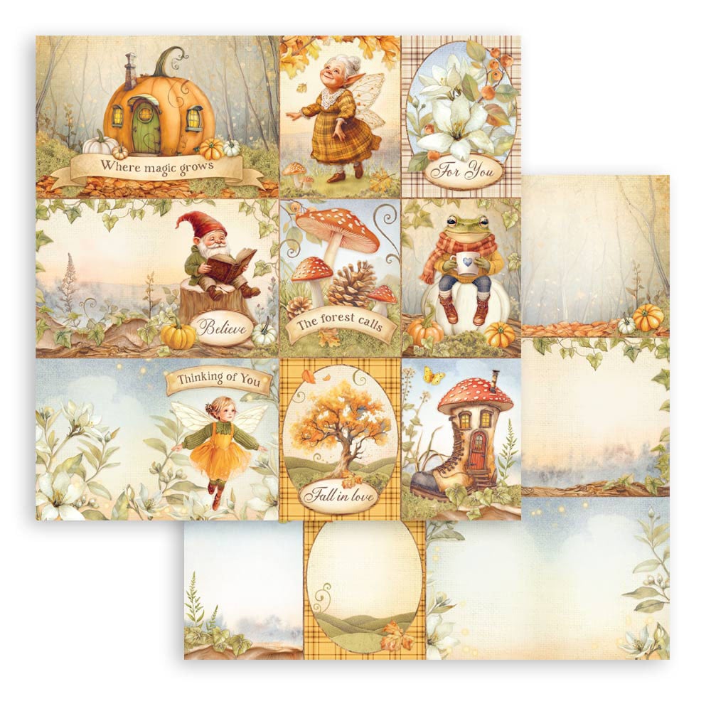 Stamperia Romantic WHISPERING WOODS 12"X12" Scrapbook Paper Pad