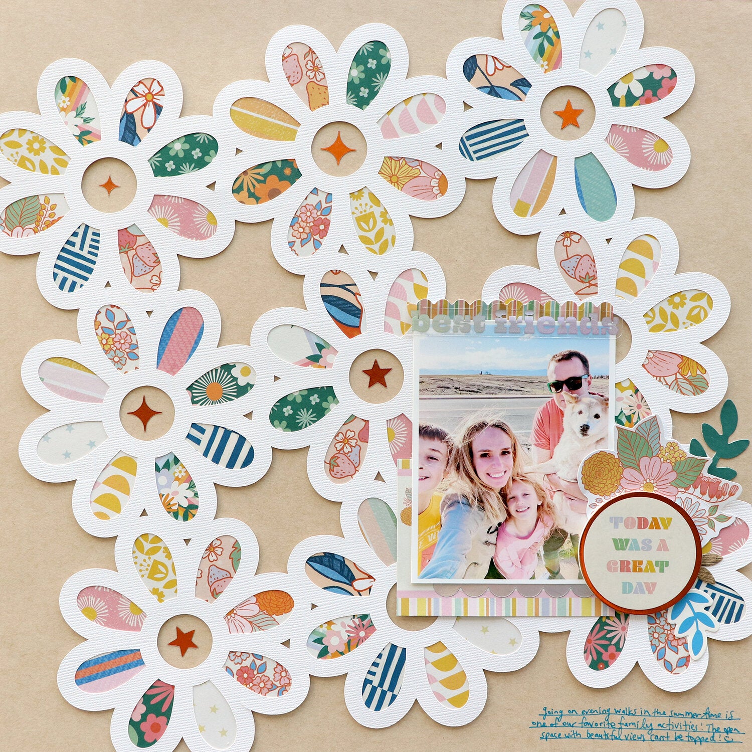 Jen Hadfield Flower Child FAR OUT 12”X12” Scrapbook Paper
