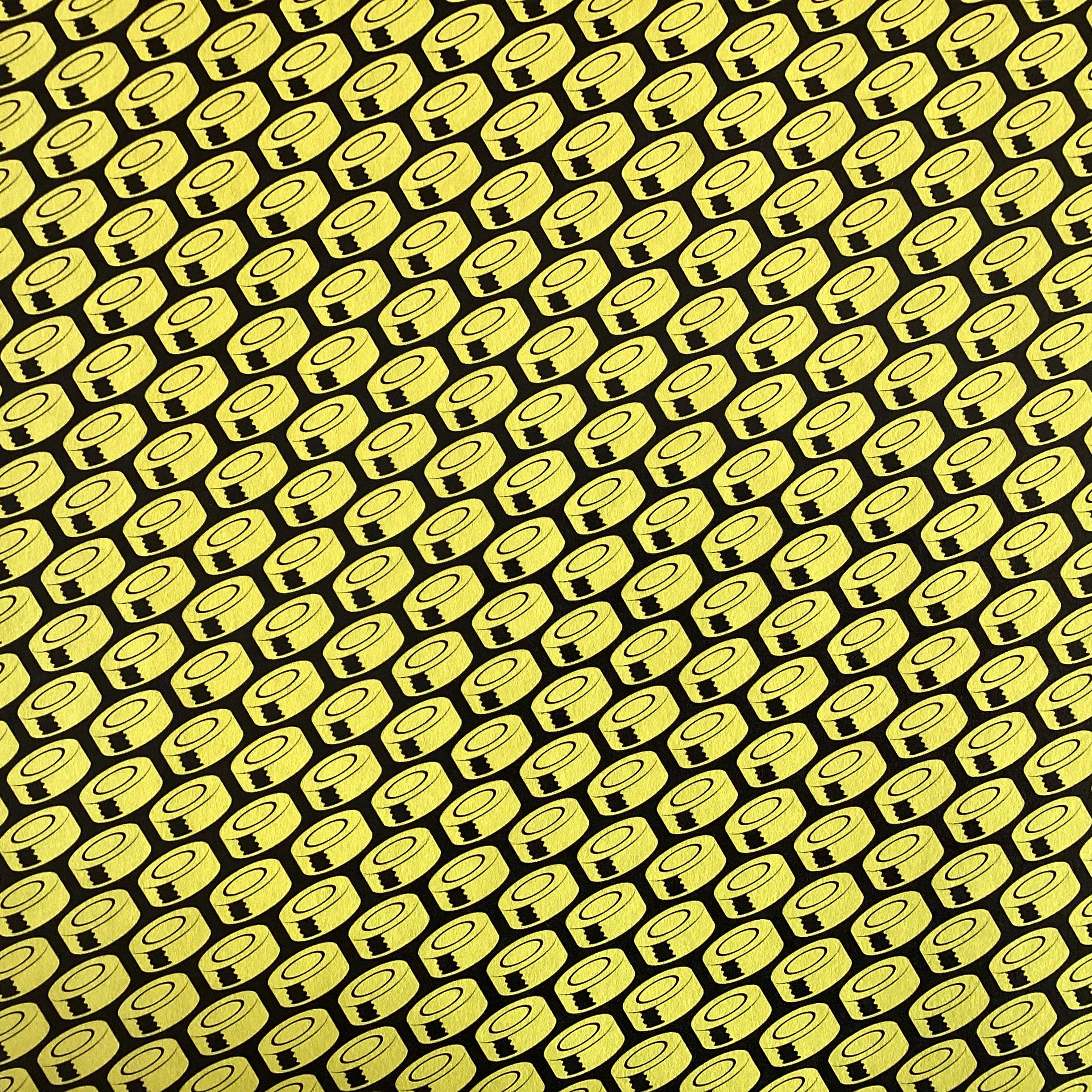 Scrapbook Customs HOCKEY NEON YELLOW 12"X12" Scrapbook Paper