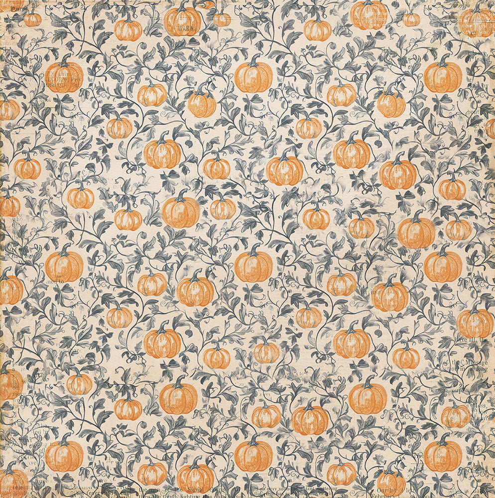 Photoplay Halloween Junque PUMPKIN PATCH 12X12 Scrapbook Paper