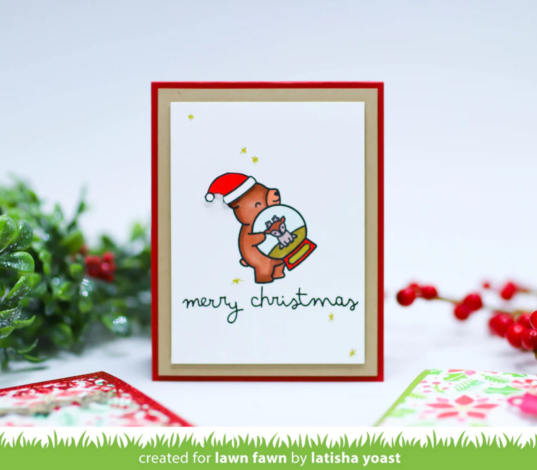 Lawn Fawn SCRIBBLED SENTIMENTS: WINTER Clear Stamps 5pc