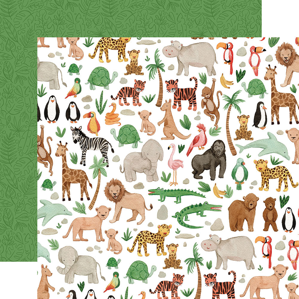Echo Park ANIMAL KINGDOM 12"x12" Scrapbook Collection Kit