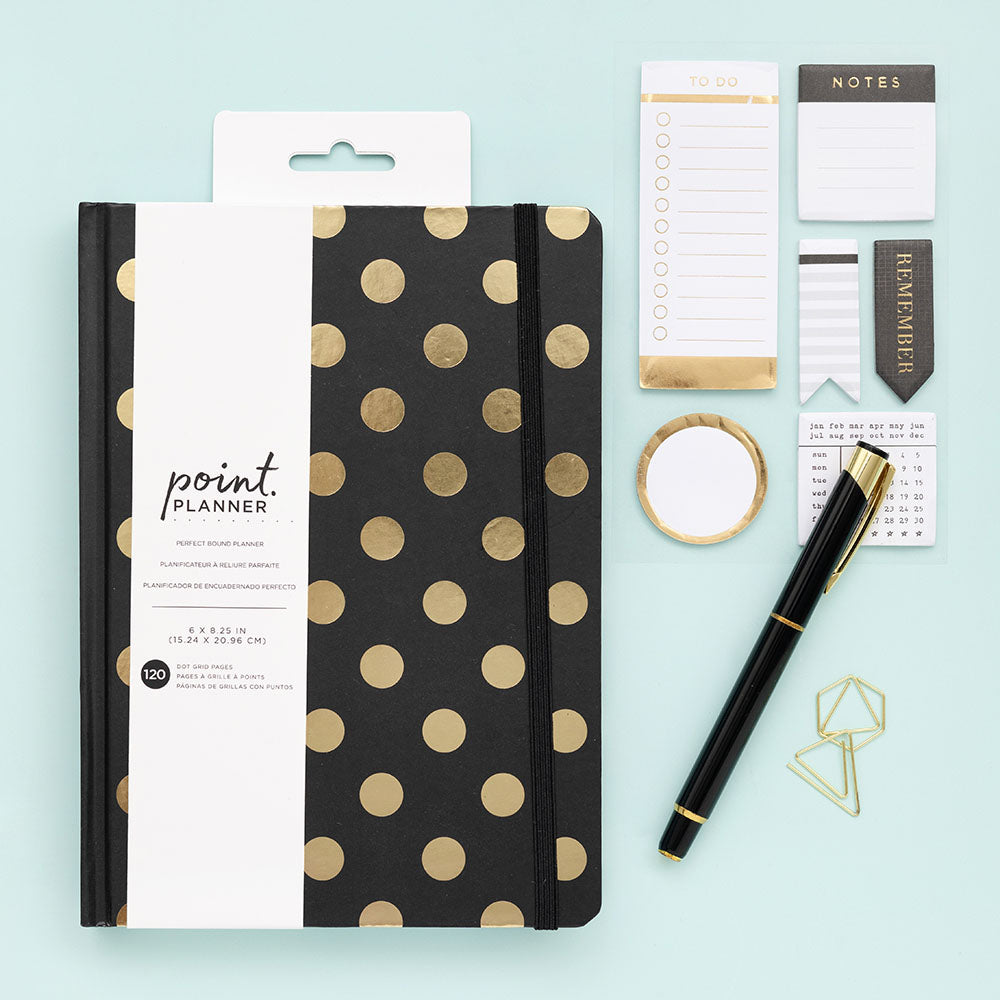 Point Planner GOLD DOT A5 Perfect Bound Planner