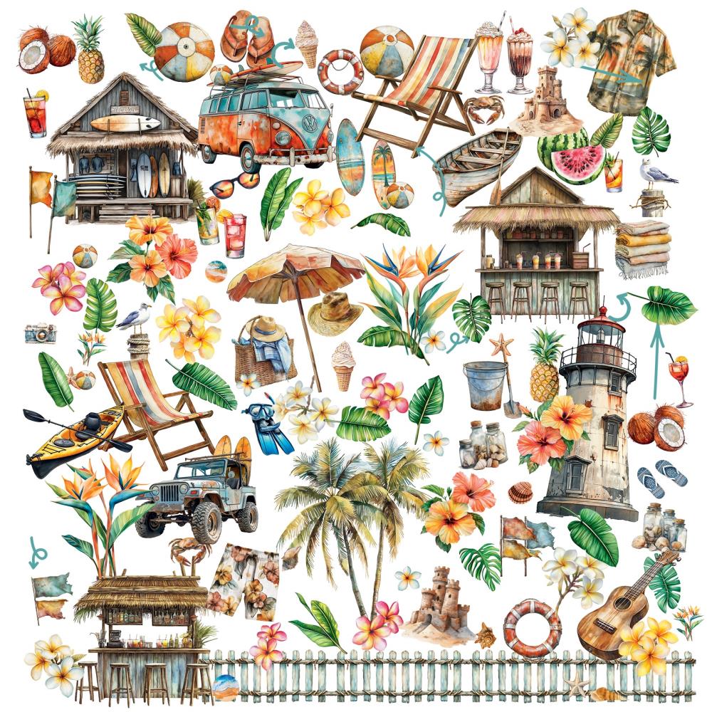 49 and Market BEACH VIBES Laser Cut Elements