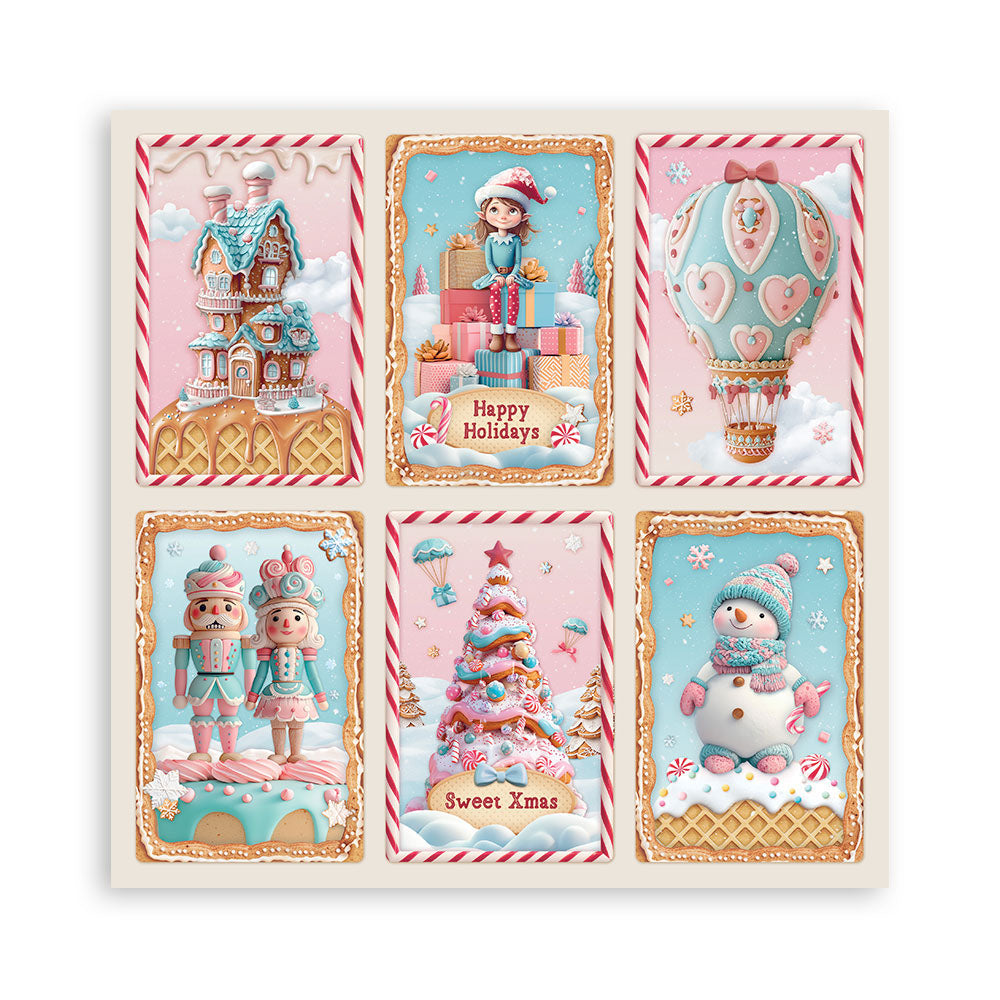 Stamperia Candy Christmas MAXI PAD 12"X12" Scrapbook Paper Pack