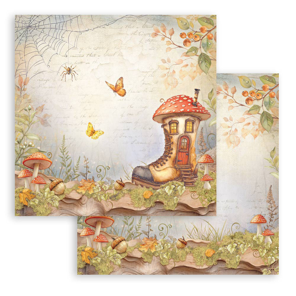Stamperia Romantic WHISPERING WOODS 12"X12" Scrapbook Paper Pad