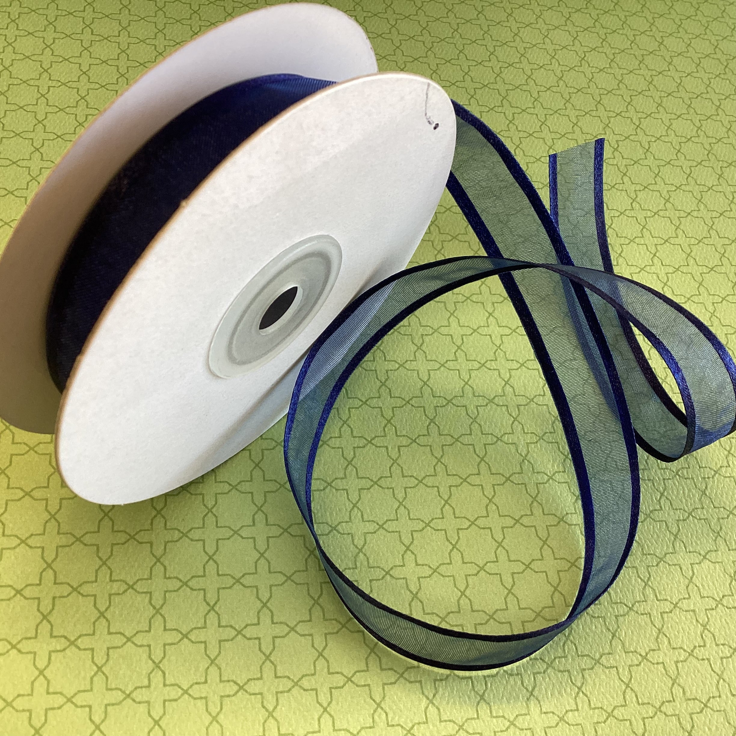 May Arts 5/8" Sheer Organza Satin Edge Ribbon 1yrds