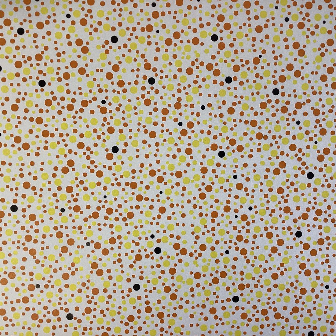 Scrapbook Customs Retro Dots ORANGE & YELLOW 12”X12” Paper