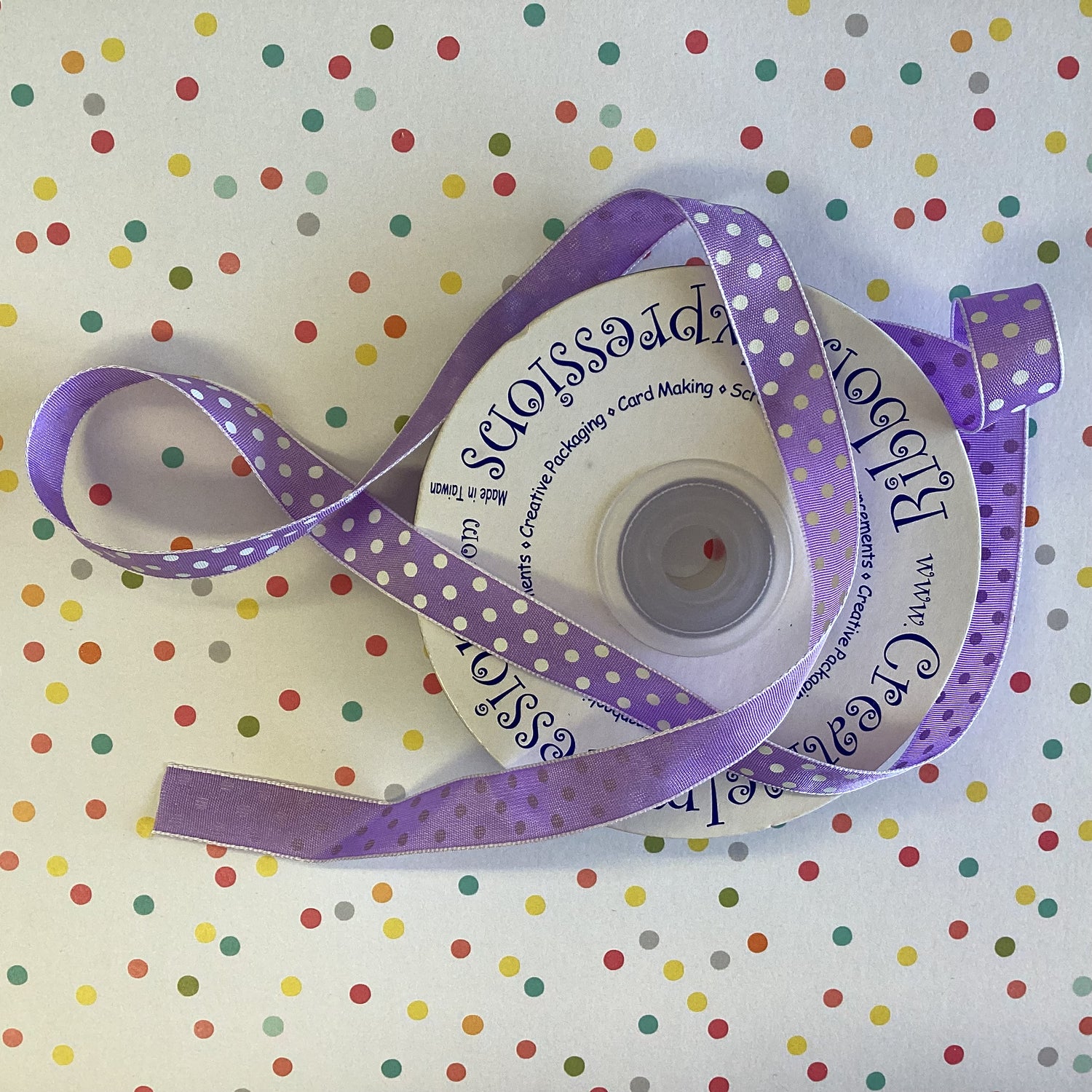 Creative 1/2" POLKA DOT RIBBON Trim 1 yard yd