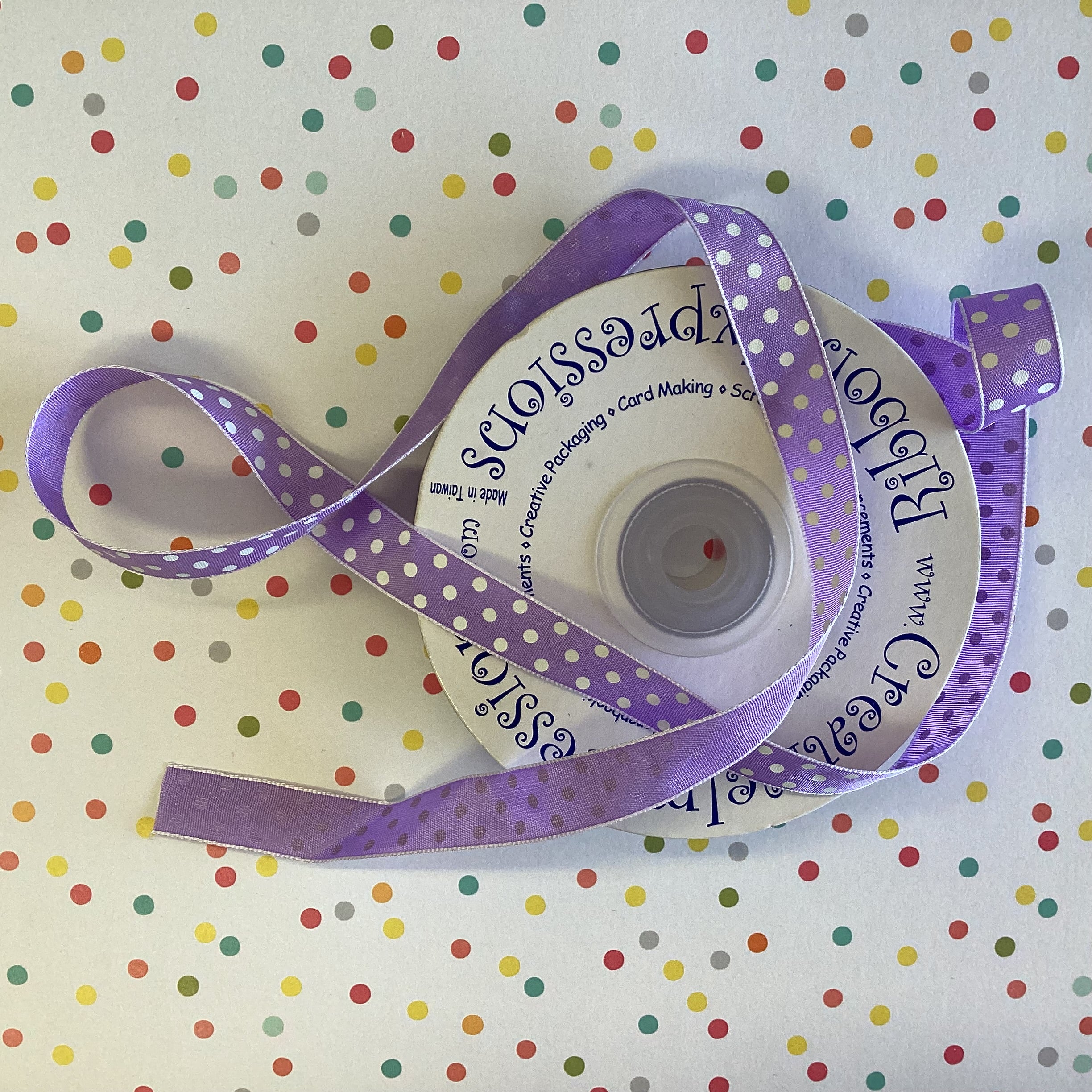 Creative 1/2" POLKA DOT RIBBON Trim 1 yard yd